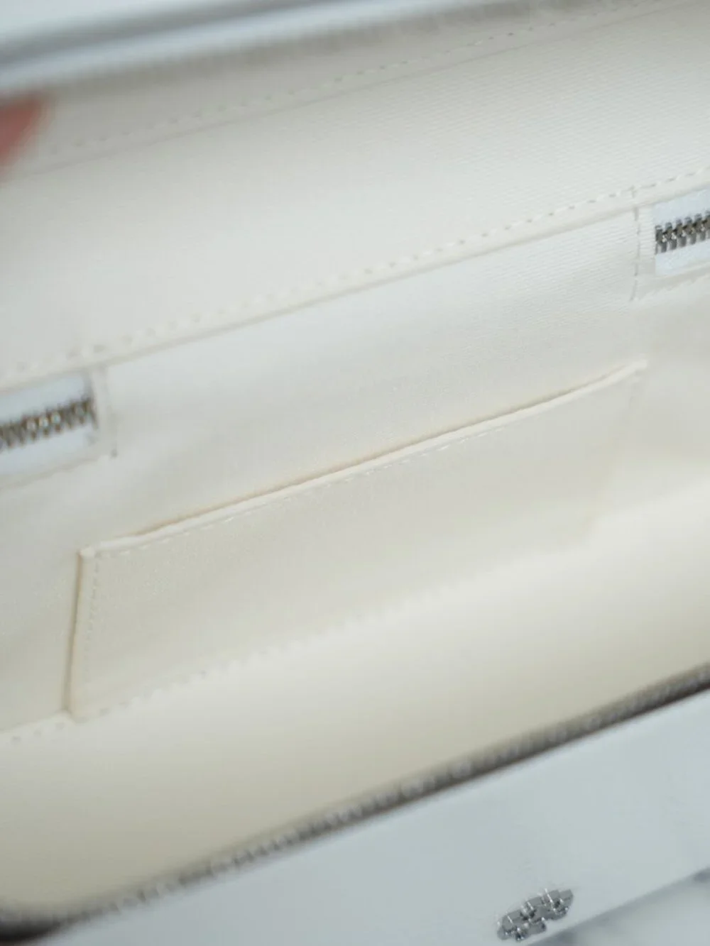 Tory Burch Rory Crinkle Vanity Bag Crossbody in Cirrus Cloud White NWT